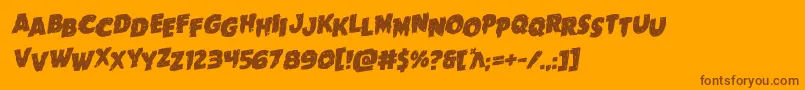 Goblincreekstagrotal Font – Brown Fonts on Orange Background