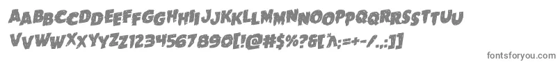 Goblincreekstagrotal-fontti – harmaat kirjasimet valkoisella taustalla