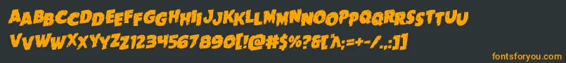 Goblincreekstagrotal Font – Orange Fonts on Black Background