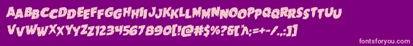 Goblincreekstagrotal Font – Pink Fonts on Purple Background