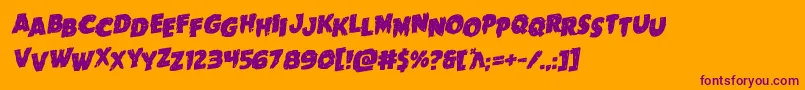 Goblincreekstagrotal Font – Purple Fonts on Orange Background