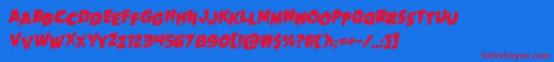 Goblincreekstagrotal Font – Red Fonts on Blue Background