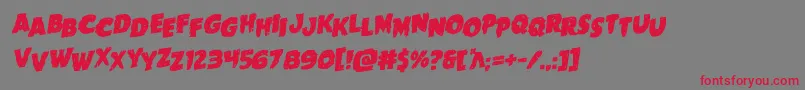Goblincreekstagrotal Font – Red Fonts on Gray Background