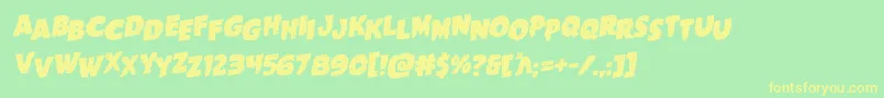 Goblincreekstagrotal Font – Yellow Fonts on Green Background