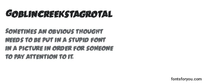 Review of the Goblincreekstagrotal Font