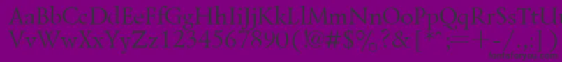 LazurskyPlain Font – Black Fonts on Purple Background