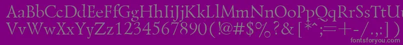 LazurskyPlain Font – Gray Fonts on Purple Background