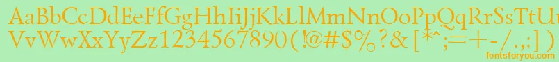 LazurskyPlain Font – Orange Fonts on Green Background