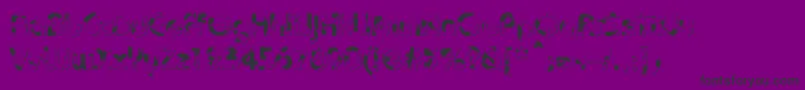 BaudotShatterDb-Schriftart – Schwarze Schriften auf violettem Hintergrund