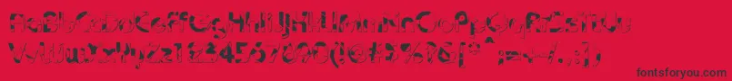 fuente BaudotShatterDb – Fuentes Negras Sobre Fondo Rojo