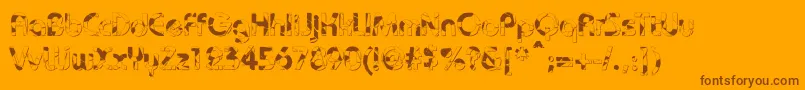 BaudotShatterDb Font – Brown Fonts on Orange Background