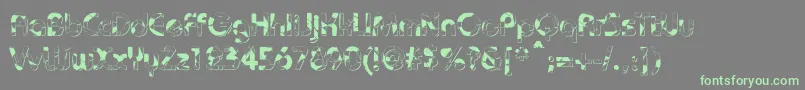 BaudotShatterDb Font – Green Fonts on Gray Background
