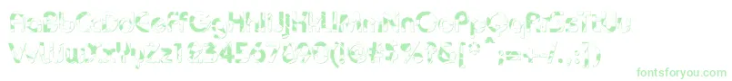 BaudotShatterDb Font – Green Fonts on White Background