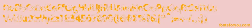 BaudotShatterDb Font – Orange Fonts on Pink Background