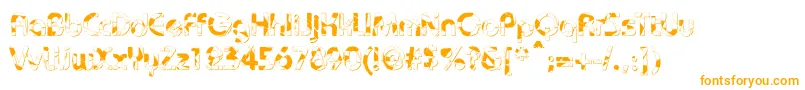 BaudotShatterDb Font – Orange Fonts on White Background