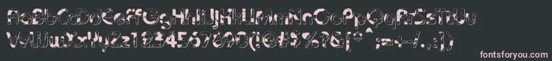 BaudotShatterDb Font – Pink Fonts on Black Background