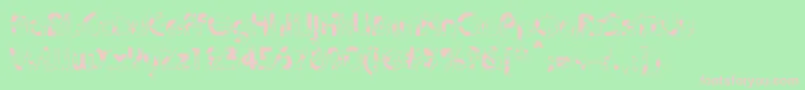 BaudotShatterDb Font – Pink Fonts on Green Background