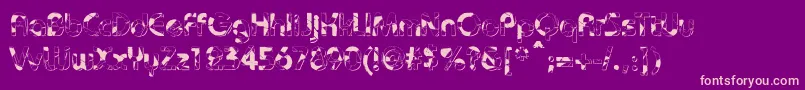BaudotShatterDb Font – Pink Fonts on Purple Background
