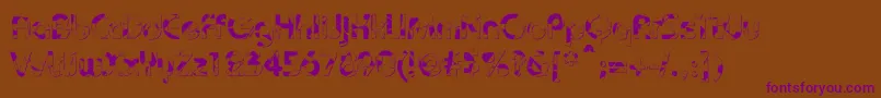 BaudotShatterDb Font – Purple Fonts on Brown Background