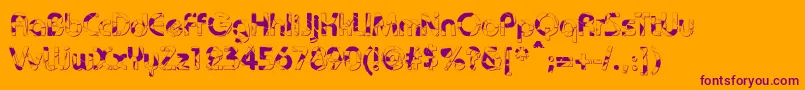 BaudotShatterDb Font – Purple Fonts on Orange Background