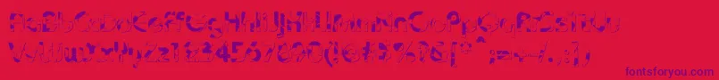 BaudotShatterDb Font – Purple Fonts on Red Background