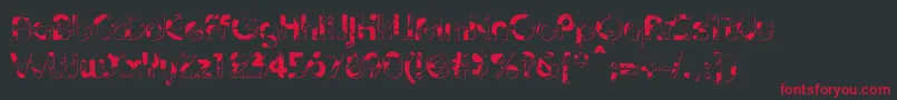 BaudotShatterDb Font – Red Fonts on Black Background