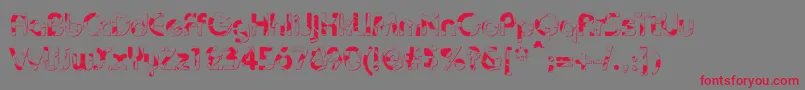 fuente BaudotShatterDb – Fuentes Rojas Sobre Fondo Gris