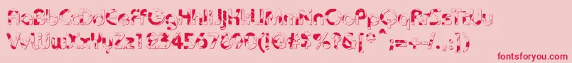 BaudotShatterDb Font – Red Fonts on Pink Background