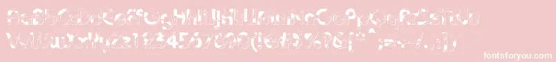 BaudotShatterDb Font – White Fonts on Pink Background