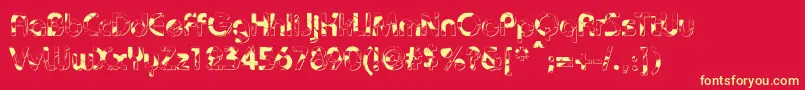 BaudotShatterDb Font – Yellow Fonts on Red Background