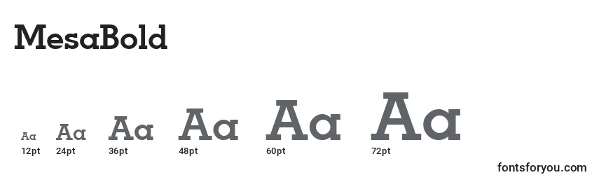 MesaBold Font Sizes