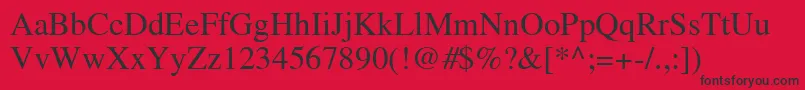 TimesLtRoman Font – Black Fonts on Red Background