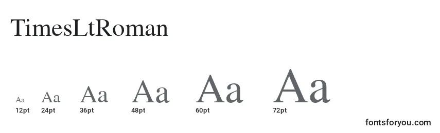TimesLtRoman Font Sizes