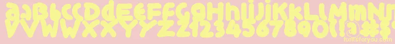 Blackisbeauty Font – Yellow Fonts on Pink Background