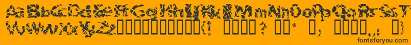 Шрифт Bitched – чёрные шрифты на оранжевом фоне
