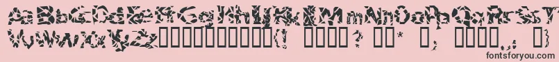 Bitched-Schriftart – Schwarze Schriften auf rosa Hintergrund