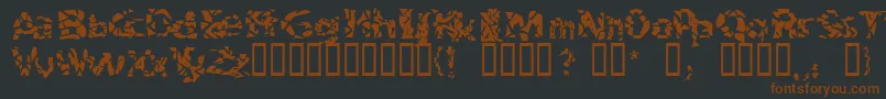 Bitched Font – Brown Fonts on Black Background