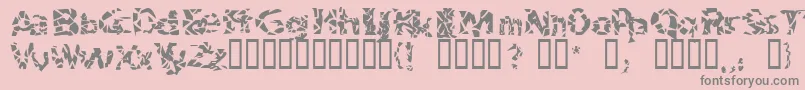 Bitched Font – Gray Fonts on Pink Background