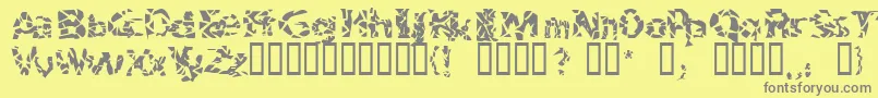Bitched Font – Gray Fonts on Yellow Background