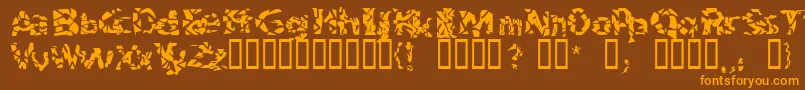 Bitched Font – Orange Fonts on Brown Background