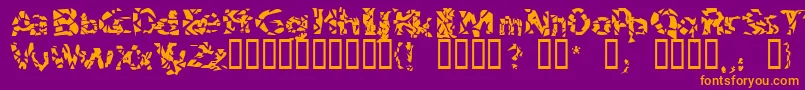 Шрифт Bitched – оранжевые шрифты на фиолетовом фоне