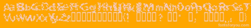 Bitched Font – Pink Fonts on Orange Background