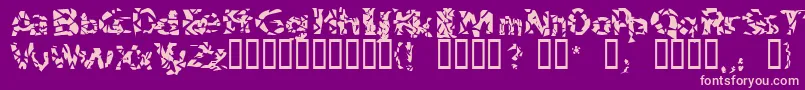 Bitched Font – Pink Fonts on Purple Background