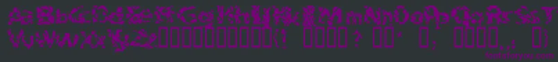 Шрифт Bitched – фиолетовые шрифты на чёрном фоне
