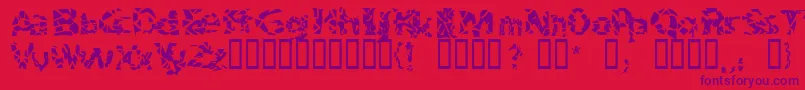 Bitched Font – Purple Fonts on Red Background