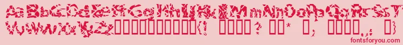 Bitched Font – Red Fonts on Pink Background