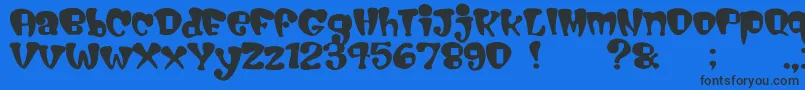 Cigarstore Font – Black Fonts on Blue Background