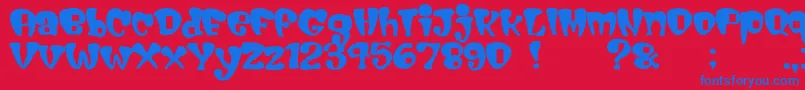 Cigarstore Font – Blue Fonts on Red Background