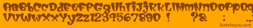 Cigarstore Font – Brown Fonts on Orange Background
