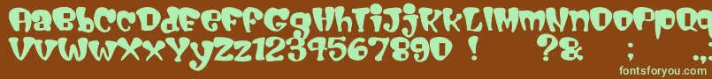 Cigarstore Font – Green Fonts on Brown Background